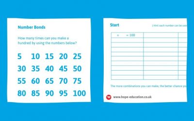 Number bonds to 100: A worksheet