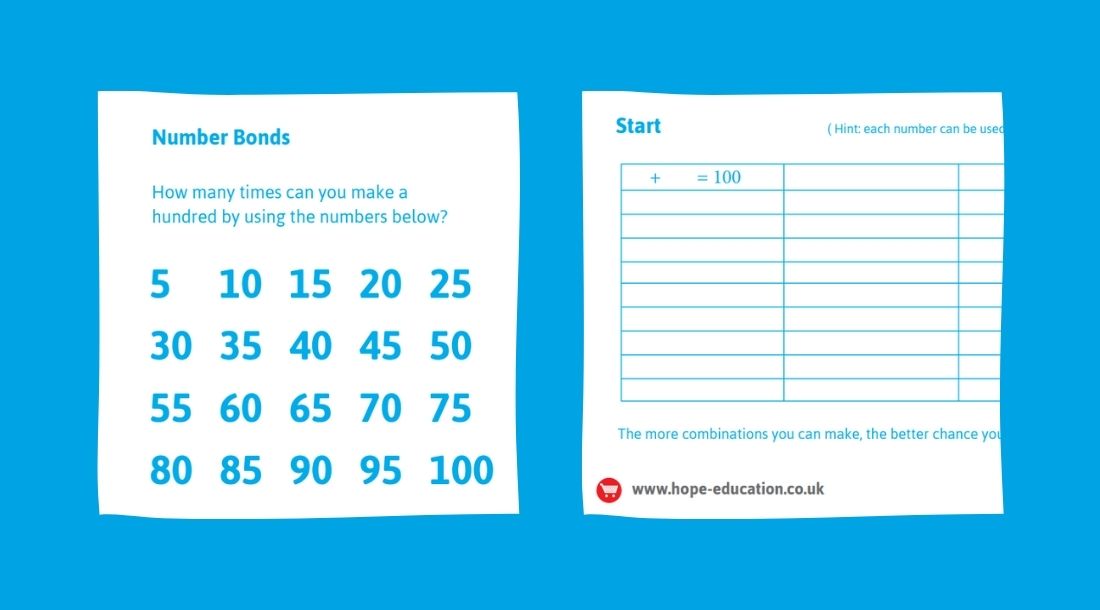 Number Bonds To 100 A Worksheet Hope Blog