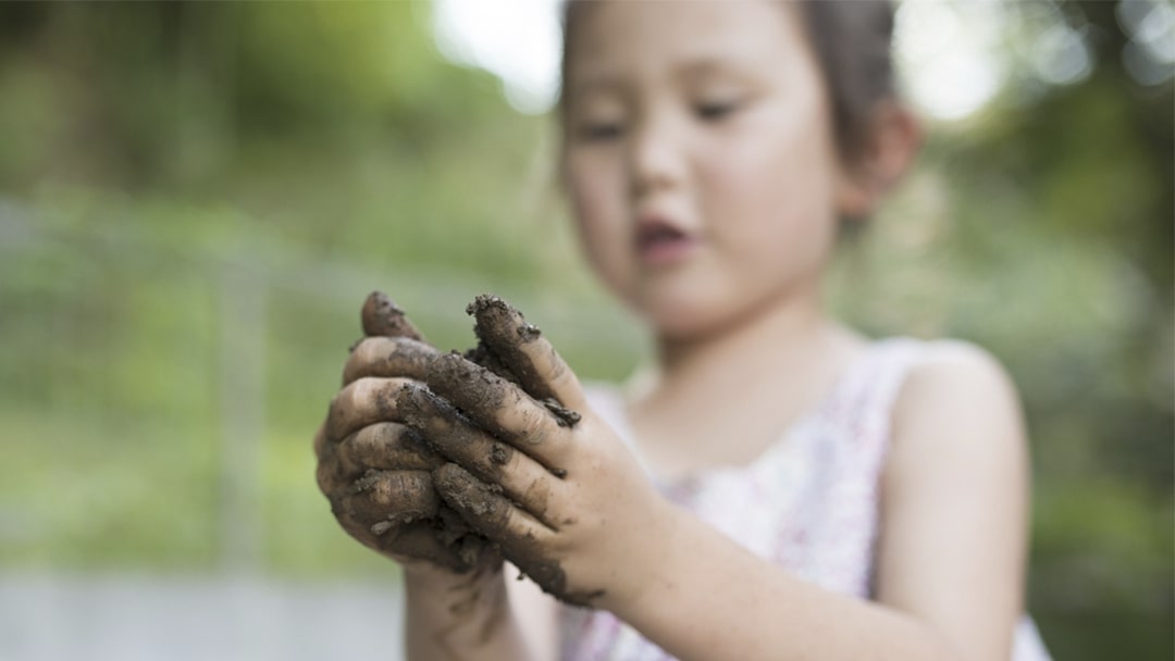 Messy play ideas using mud