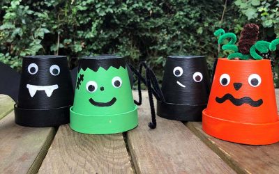 Halloween crafts: Spooky plant pot characters