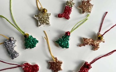 Preschool Christmas Crafts: Clay tree decorations