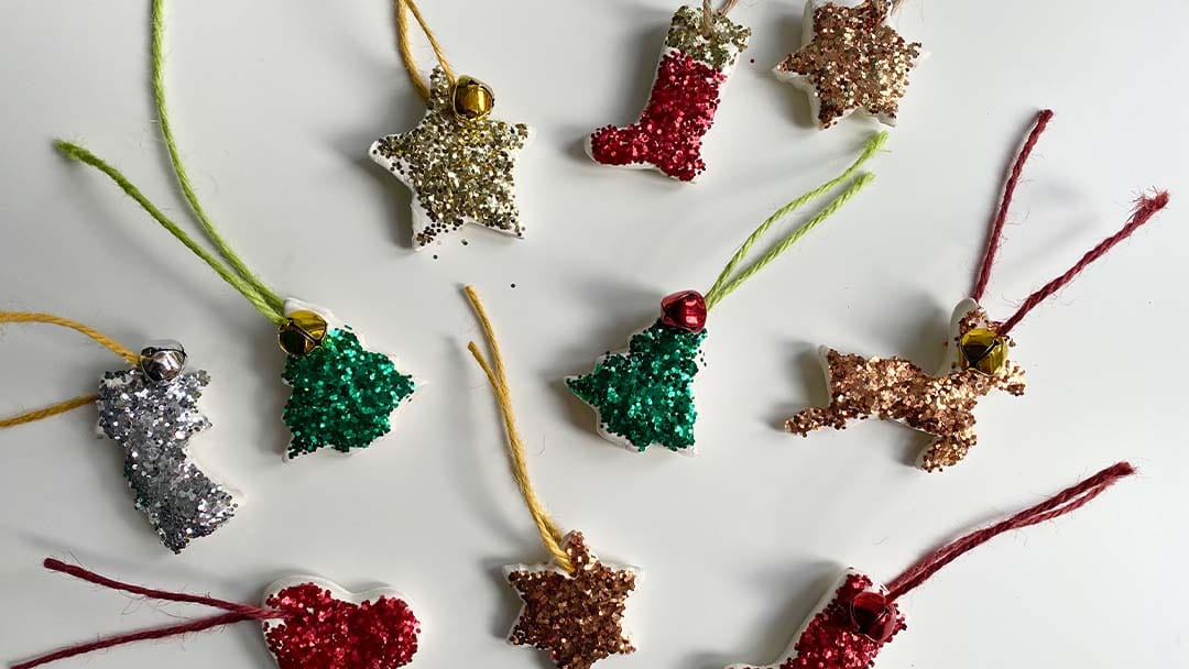 Preschool Christmas Crafts: Clay tree decorations