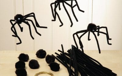 How to make easy pipe cleaner spiders