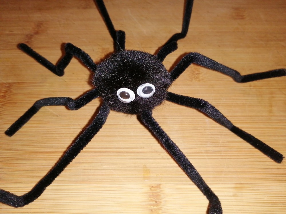 Easy Pipe Cleaner Spider Craft