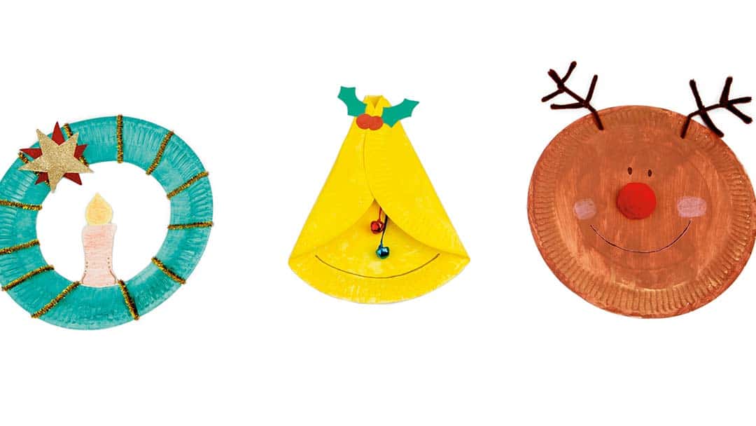 5 Festive paper plate Christmas crafts