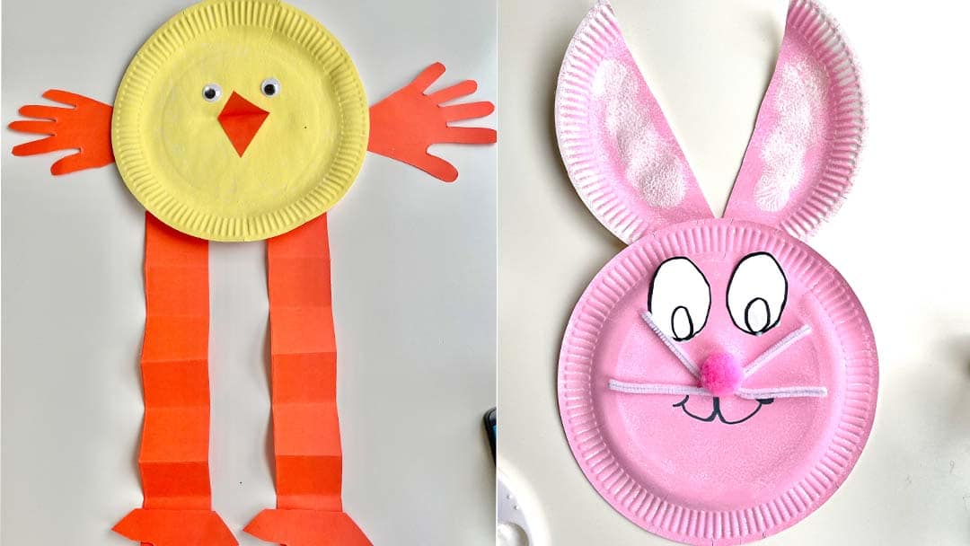 Paper plate Easter crafts for early years