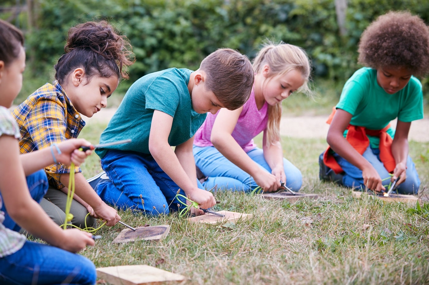 The benefits of outdoor learning are seen in many areas of child development 