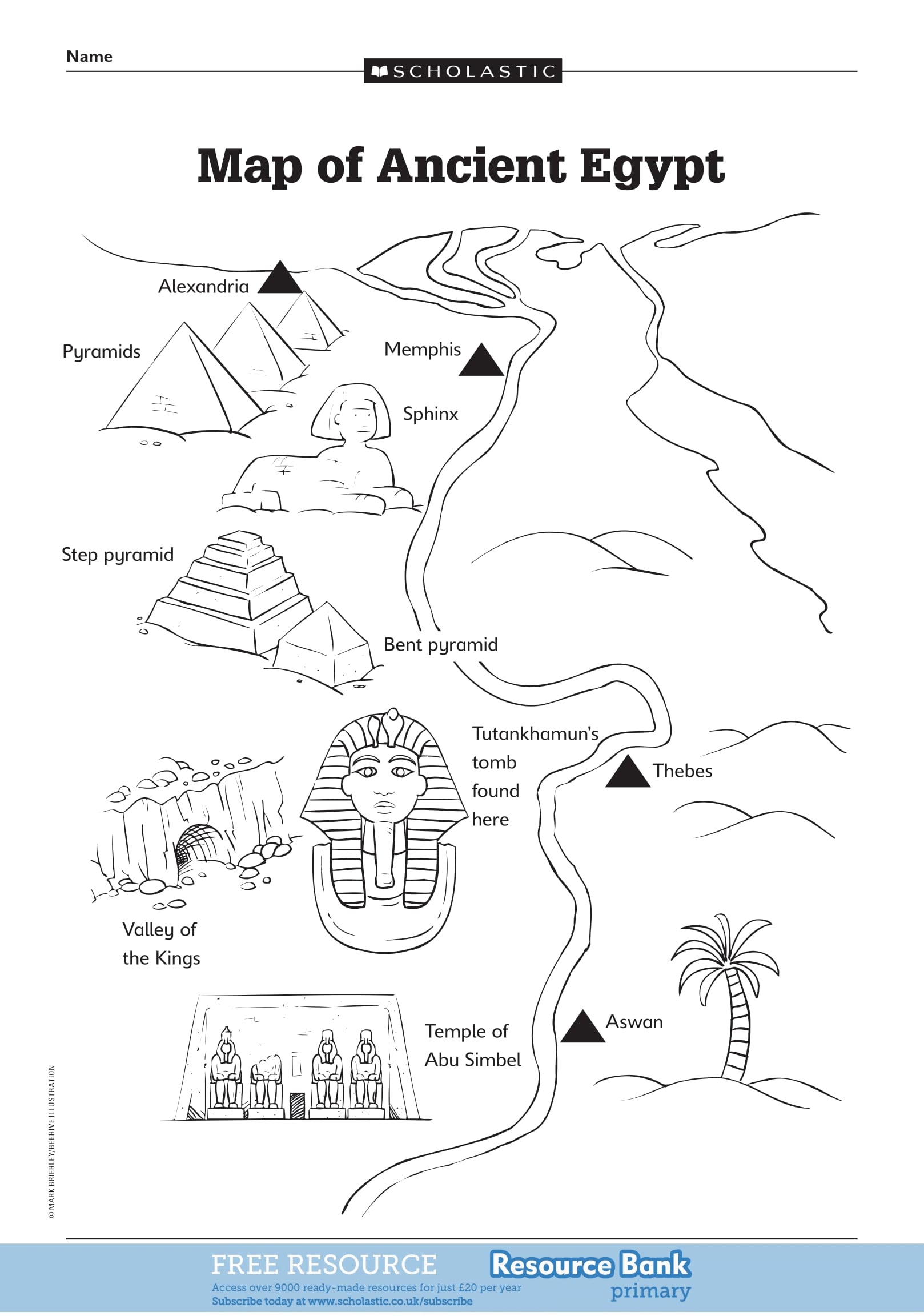 Ancient Egyptian resource: Label the map - Hope Blog