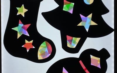 Classroom craft: Stained glass decorations