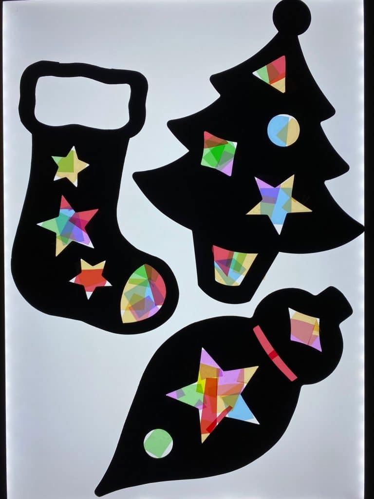 Classroom craft: Stained glass decorations