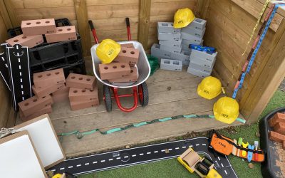 Outdoor construction play for early years
