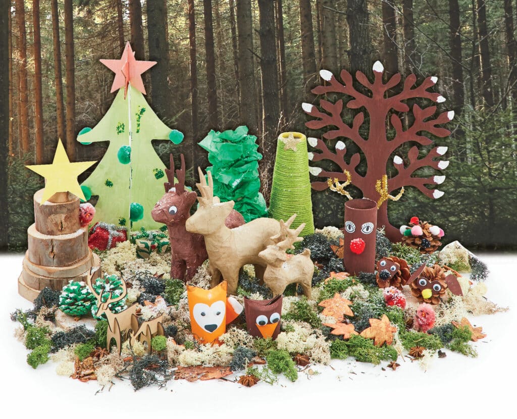 Magical foraged winter wonderland