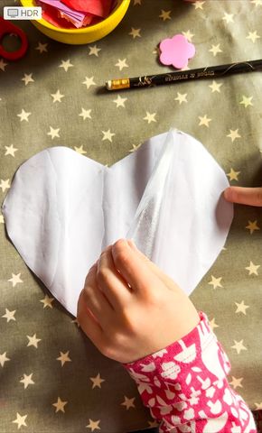 Valentine's day crafts for your class- peeling sticky back plastic
