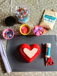 Valentine's day crafts for your class- suncatcher supplies