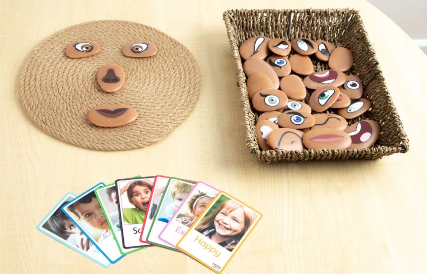 create a face stones for emotional literacy