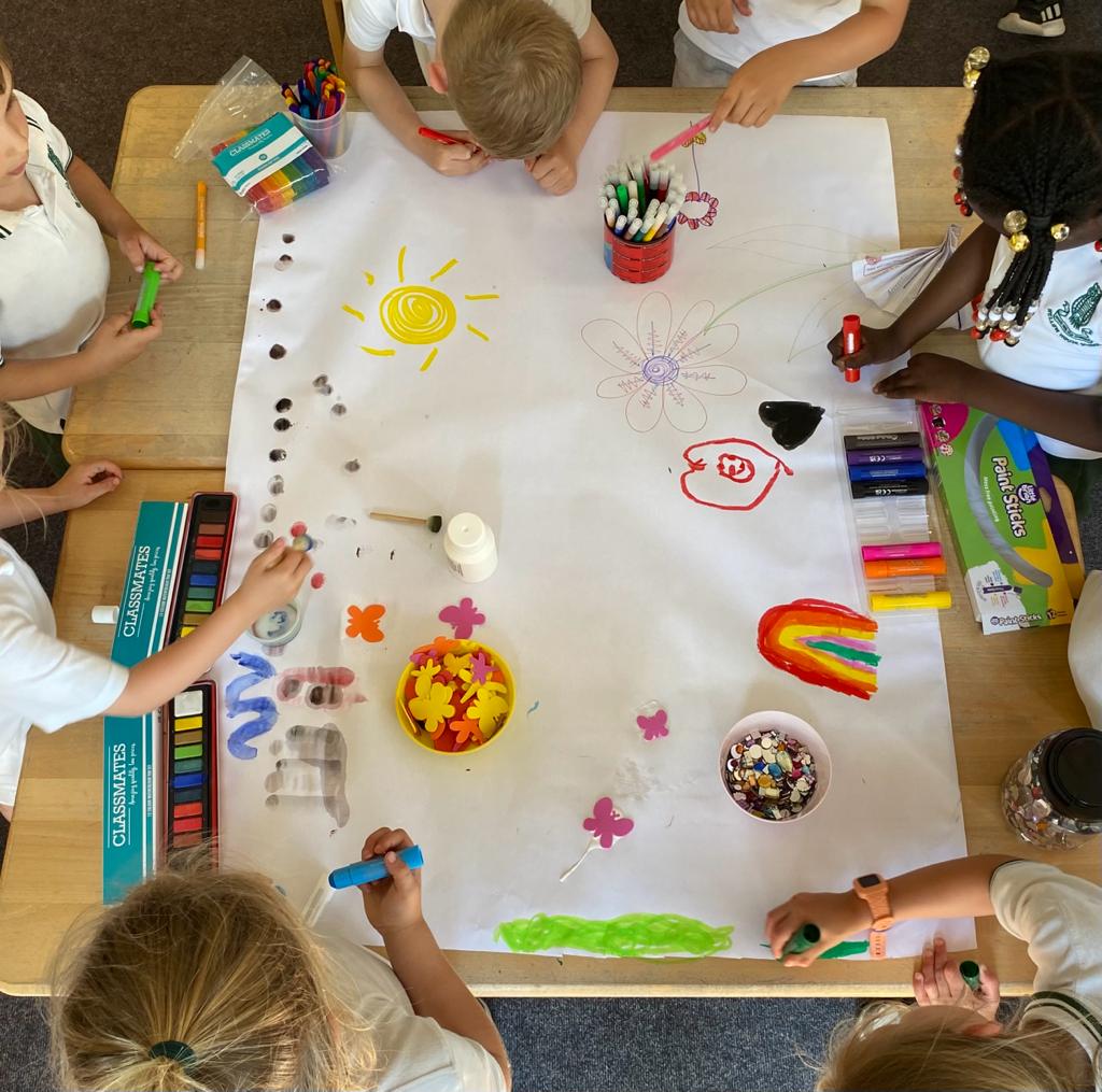 Children's Art Week activities- connecting through art class painting