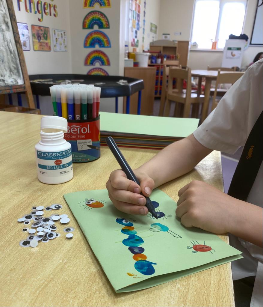 Children's Art Week activities- managing emotions creating cards 
