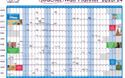 Free download: Academic year activity wall planner 2023/24