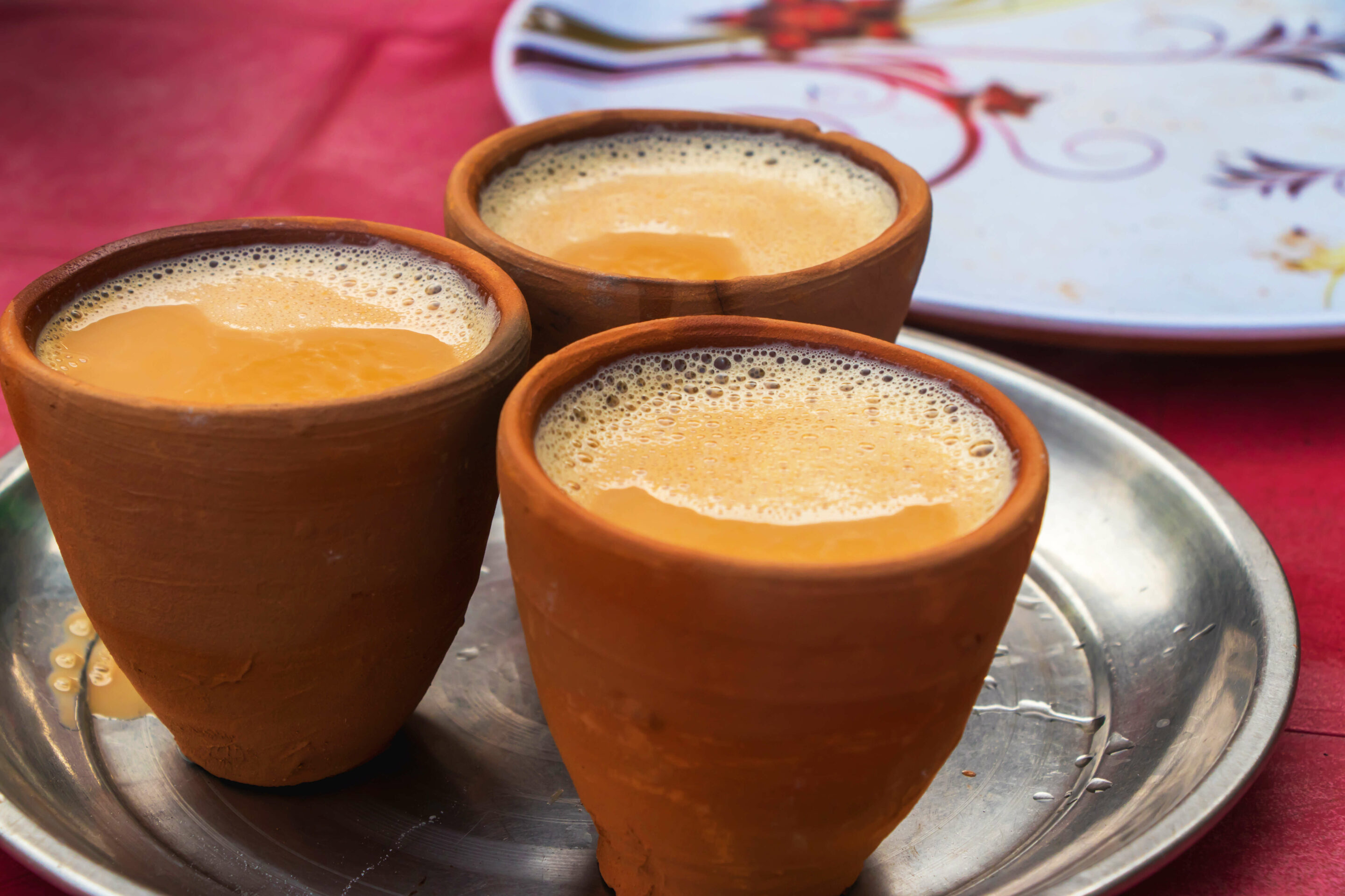 Indian chai in traditional mug