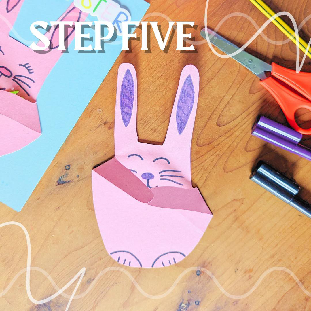 bunny hand print with folded hands
