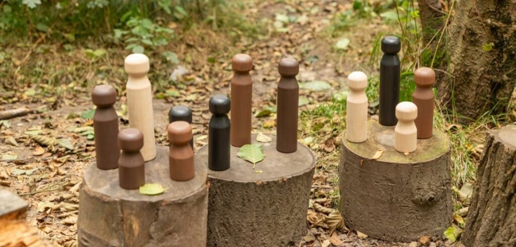 Wooden pegs