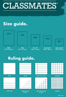 Classmates Exercise Book Size Range